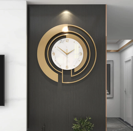 Modern Light Luxury Wall Clock Home Living Room Fashion Decoration Clock