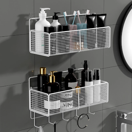 Bathroom Shelves No-Drill Wall Mount Corner Shelf Shower Storage Rack Holder