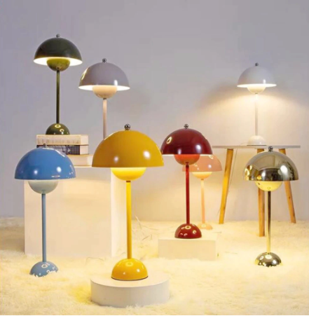 Mushroom Flower Bud Rechargeable LED Table Lamps Desk Night For Bedroom