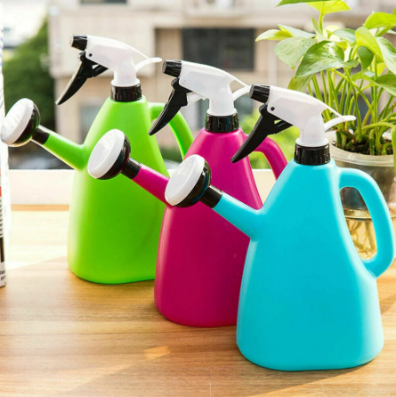 2 In 1 Plastic Watering Can Indoor Garden Plants Pressure Spray Water Kettle