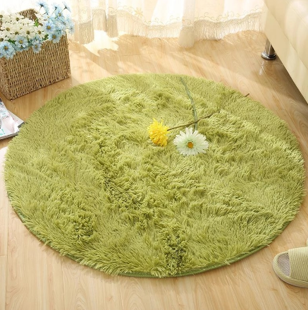 Fluffy Round Rug Carpets for Living Room Kilim Faux Fur Carpet Kids Room
