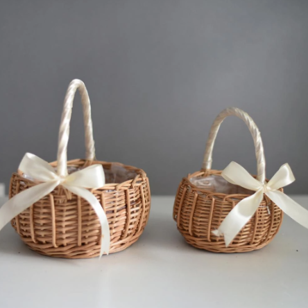Simple Sundries Basket Sturdy Wedding Flower Basket Hand-woven Wedding