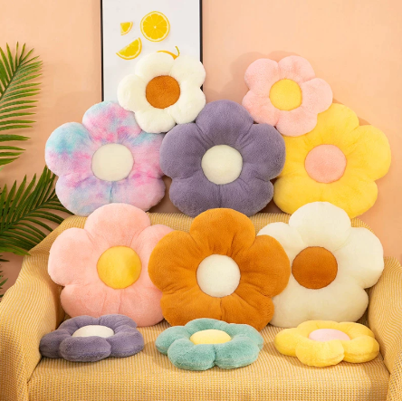 35/50cm Soft Colourful Cute Throw Pillow Stuffed Plush Daisy Flower Shape Chair