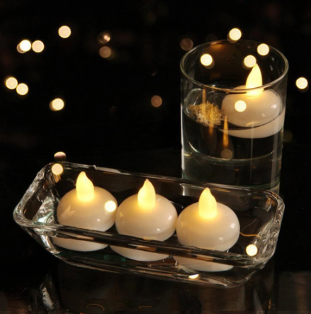 Flameless Floating Tealights Waterproof Atmosphere Light LED Candles Lamp