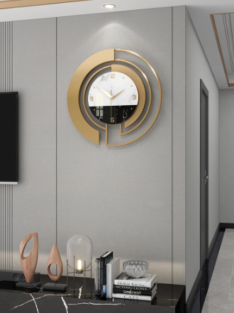 Modern Light Luxury Wall Clock Home Living Room Fashion Decoration Clock