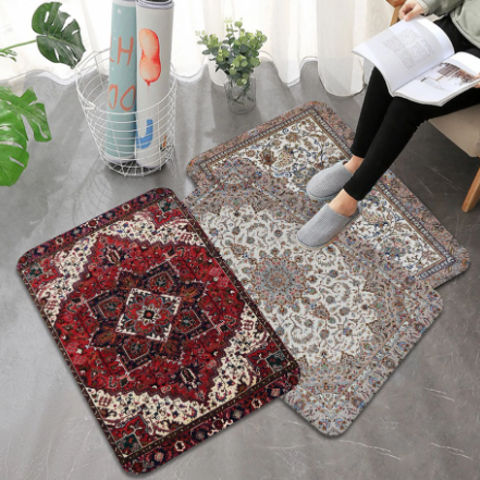 Boho Persian Rug Pattern Hallway Carpet Anti-slip Absorb Water Long Strip