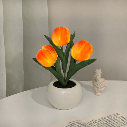 LED Tulip Night Light Simulation Flower Table Lamp Home Decoration Atmosphere