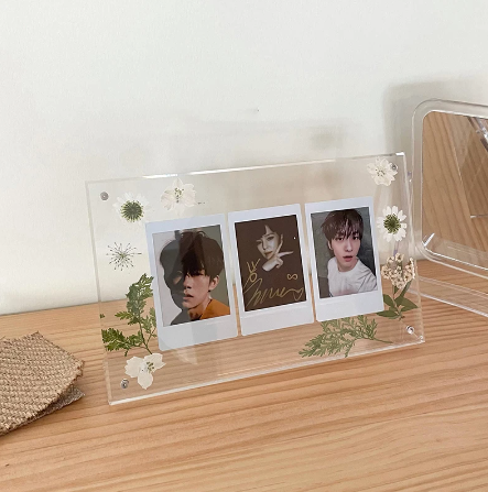 Transparent Acrylic Display Board Magnetic Double Sided Photo Frame Clear Crystal