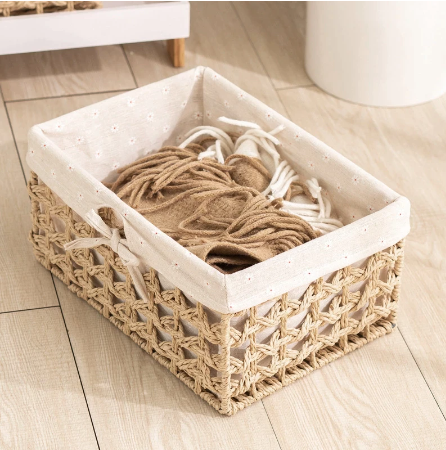 Handmade Storag Basket Woven Storage Baskets Desktop Sundries Organizer Snacks